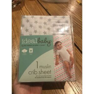 Aden + Anais Crib baby crib toddler Sheet muslin gray stars